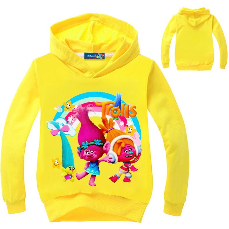Kids Trolls Print Hoodie Cotton Pullovers Coat Jacket Gift Yrs