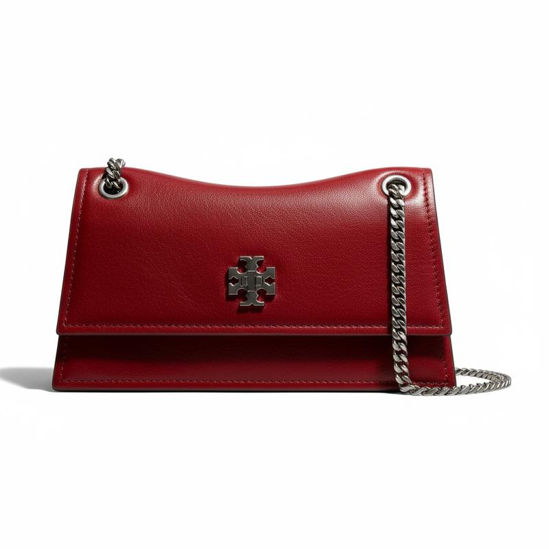 TORY BURCH Kira Turnlock Shoulder Bag Sheepskin Crossbody Bag Mini Women's Western Pear Red 176642-600