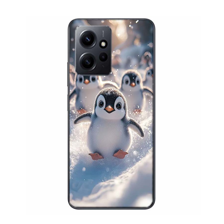 Cute Little Penguin Phone Case For Redmi Note 14 15 Pro 5G 13 12 Pro Plus 11 11T 11E 11S 10 Pro 10S 9 9S Cover Cell Clear TPU Ca