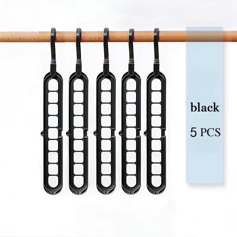3Pcs 9-Hole Foldable Clothes Hangers Plastic Heavy Duty Space Saving Organizer Hangers For Clothes Home Closet Wardrobe Hanger