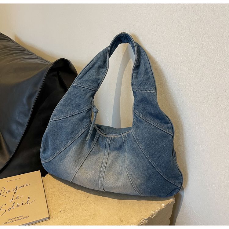 Винтажная джинсовая сумка женская на молнии шикарная повседневная сумка на плечо женская ретро-сумка в стиле Харадзюку