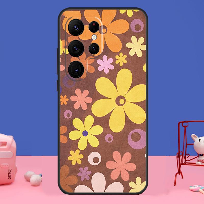 Крутой Цветочный Хиппи Бохо Чехол Для Samsung Galaxy S23 S22 S24 Ultra S8 S9 S10 Plus Note 10 20 Ultra S20 S21 FE Обложка