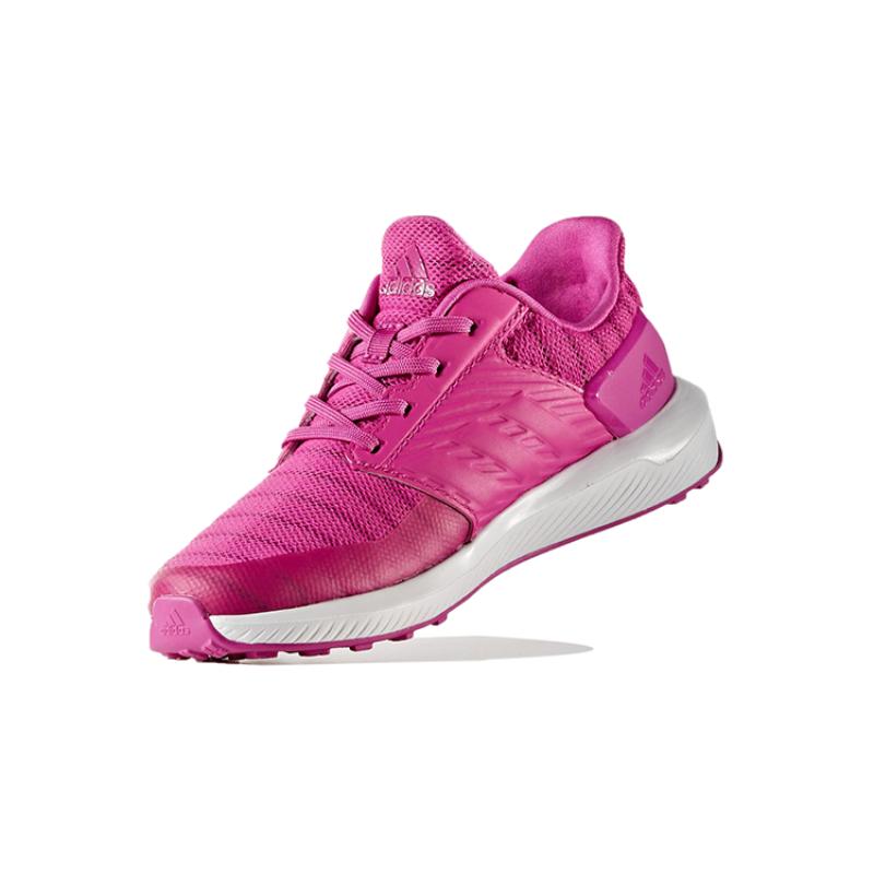 adidas Rapidarun Wide K Износостойкие Дышащие Низкие Детские Беговые Кроссовки Розово-Красные Детские Кроссовки CQ1748