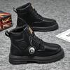 Мужские ботинки мартин осенне-зимние новые ботинки с высоким берцем в британском стиле модные универсальные ботинки мартин на платформе