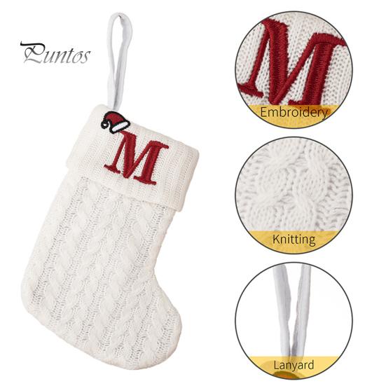 Рождественский чулок с буквами Легко повесить Привлекательный праздничный декор елки Подставка для подарков Рождественский чулок