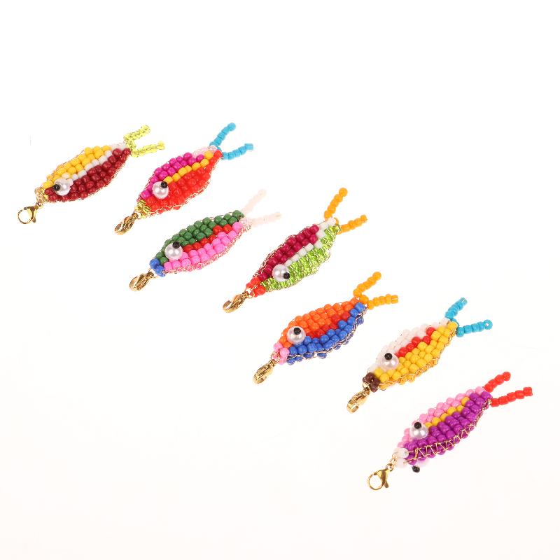1 шт. Красочная бусина Маленькая рыбка Подвеска Брелок Чехол для телефона Шармы для сумки Аксессуары для рюкзака Подвеска для сумки