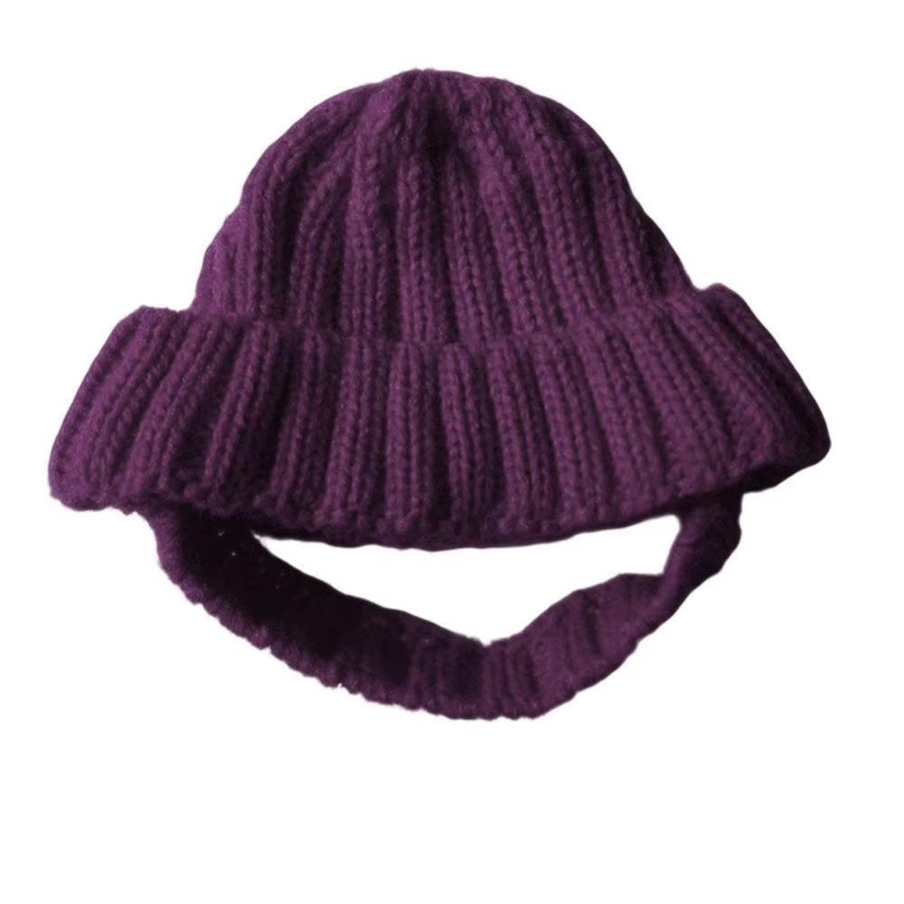 Windproof Pet Knitted Hat Playful Dog Design Winter Dog Cap Warm Dog Beanie Christmas Festival