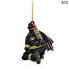 2Pcs Fire Peripheral Firefighter Pendant Hanging Christmas Tree Decoration  Christmas