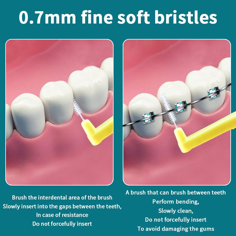 Межзубные щетки для зубов Гигиена полости рта Зубная нить Головка L/I формы Инструмент для чистки зубов для брекетов Зубочистка