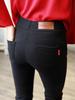 Southeast Asia Exclusive Plus Size Women's Black Elastic Skinny Pants