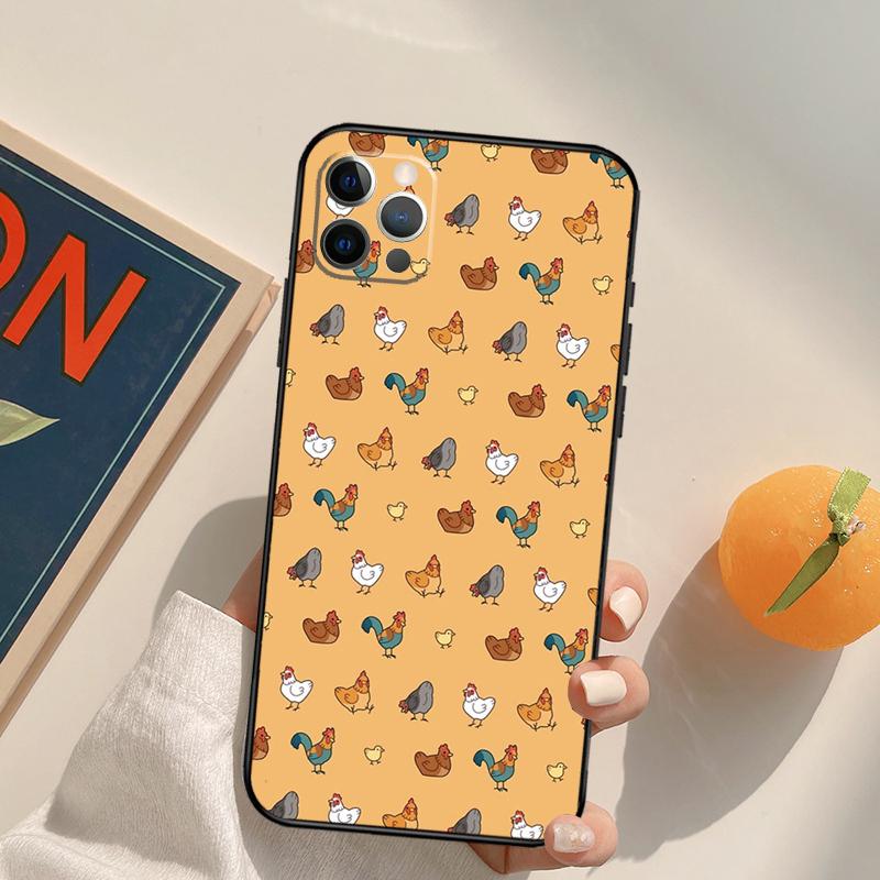 Chicken Hen Rooster Funda Case For iPhone 16 Pro Max 15 14 11 12 13 Pro Max Mini XR 16e 16 15 Plus Phone Cover