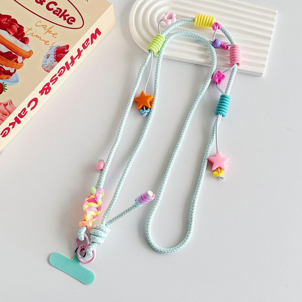 Colorful Crossbody Key Chain Pendant Anti-Lost Long Hanging Rope For Mobile Phones and Card