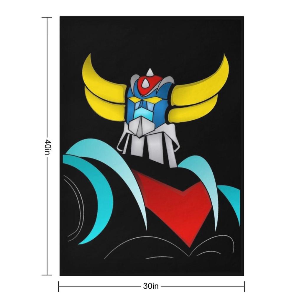 Grendizer, Goldorak Throw Blanket Sofa Quilt Polar Flannel Fabric warm for winter Blankets
