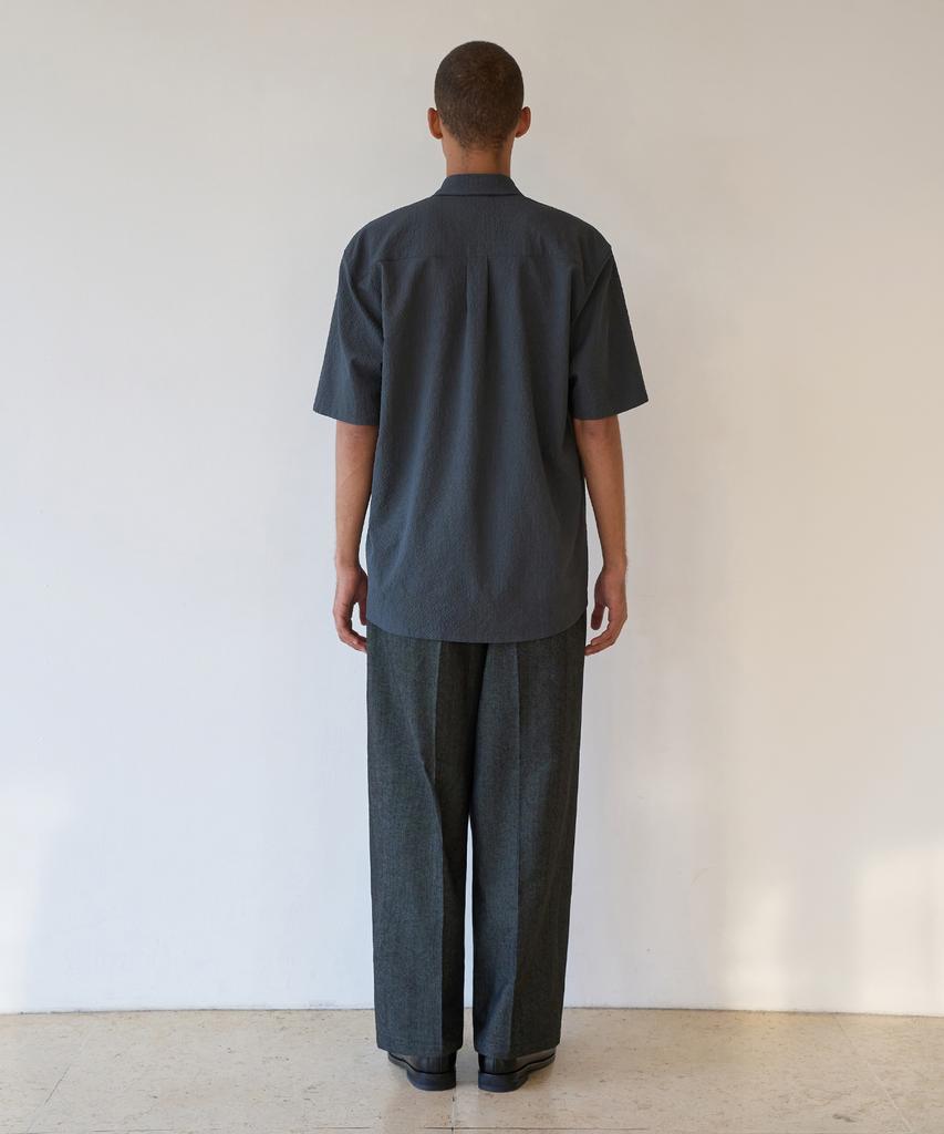 TRIP LE SENS Mist Grid Half Shirt_Charcoal