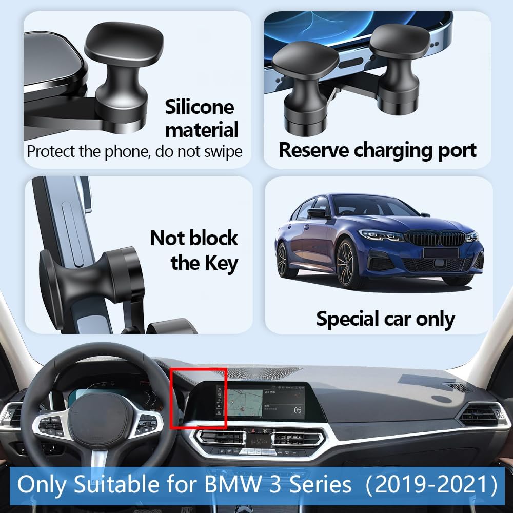 Автомобильный держатель для телефона подходит для Bmw 3 серии 2019 2020 2021 2022 340i 330i G20,Bmw 4 серии 2021 2022 2023 430i xDrive M440i Интерьер автозапчастей