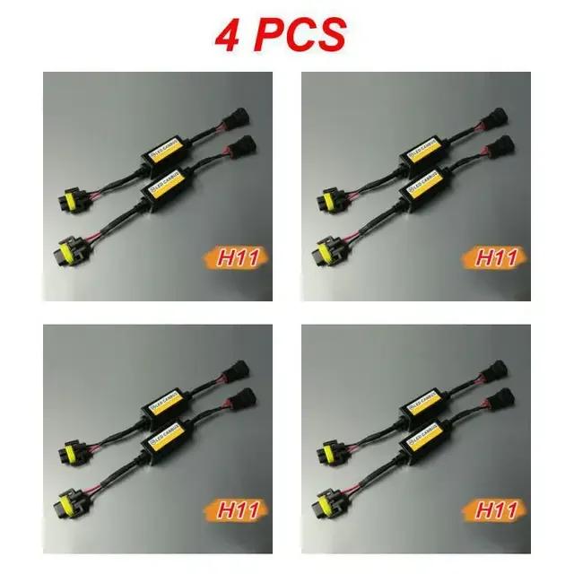1/4 шт. Автомобильный светодиодный контроллер нагрузки Canbus H1/H3/H4/H7/H8/H9/H11 Светодиодный декодер Прочный 12 В Автомобильный 1/2/4 шт. Устранитель предупреждений