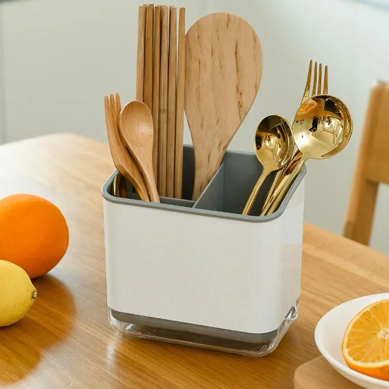 Кухонные принадлежности Многофункциональная пластиковая полка для посуды Палочки для еды Стойка для хранения столовых приборов Держатель для слива Подставка для сита Кухонные принадлежности