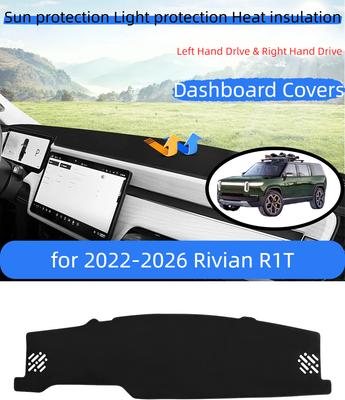 Фланелевая накладка на приборную панель для Rivian R1T 2026-2026 - Защита от солнца, бликов, УФ-излучения
