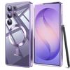 S26Ultra Магнитный Чехол Для Magsafe Для Samsung Galaxy S26 S25 Edge S24 S23 FE Ultra Plus S26+ Мягкий Прозрачный С Покрытием Силиконовый Чехол