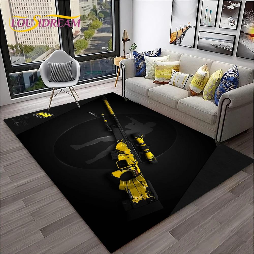 Пистолет-нож Пистолет-патрон USP, AK, M4, AWP, ковер для винтовки, коврик для дома, гостиной, спальни, дивана, коврик для двери, декор, детский нескользящий напольный коврик