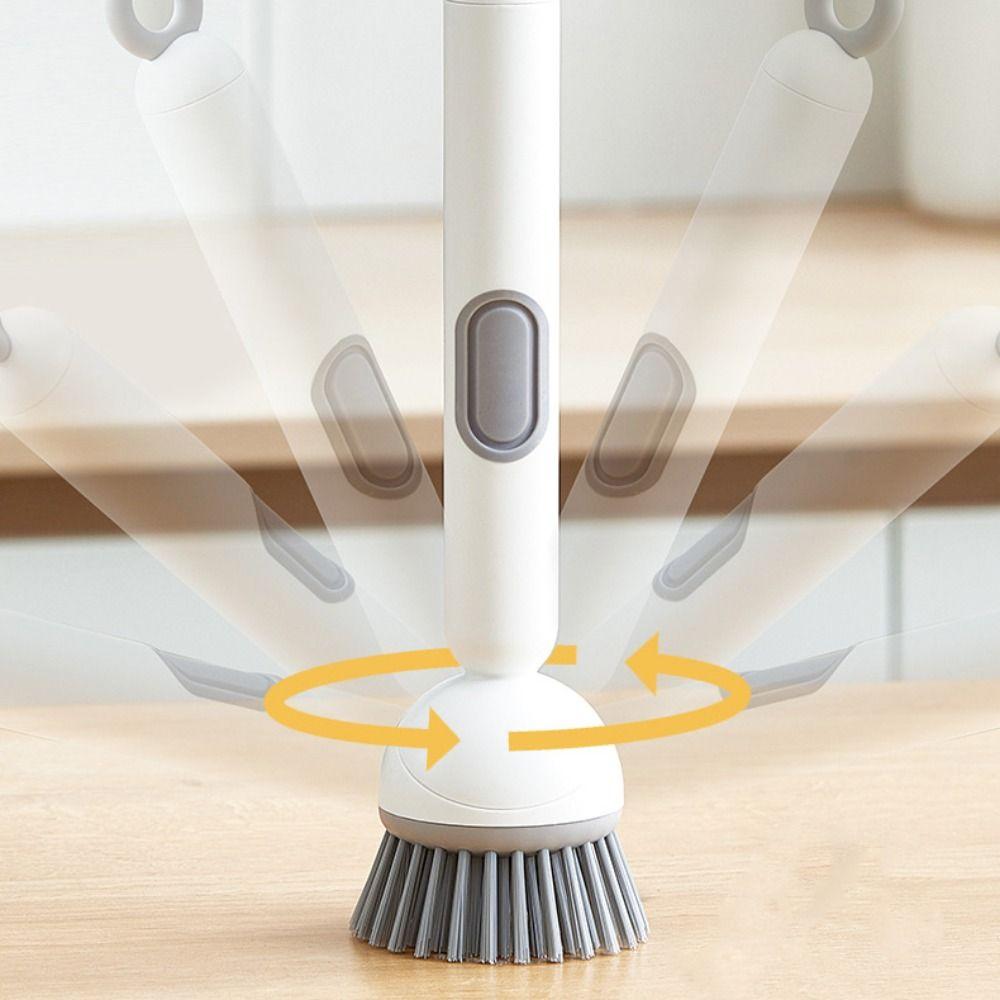 Press Out Liquid Refillable Liquid Washing Brush Dishwashing Brush Kitchen Pots Dishes Sink