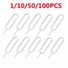 1/10/50/100PCS SIM Card Tray Opening Remover Eject Pin Key Tool