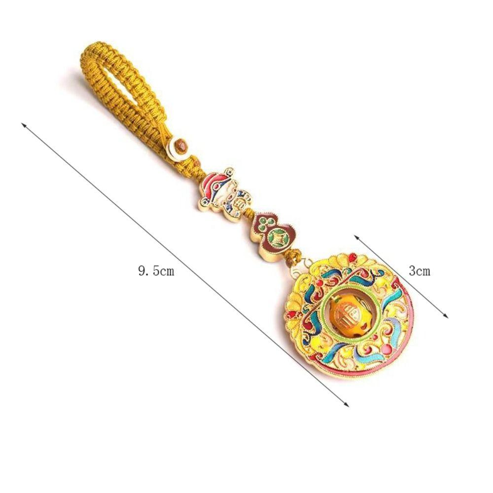 Плетеный веревочный брелок Бог Богатства в китайском стиле, подвеска для ключей, изысканное украшение в виде тыквы-мешочка, подарок