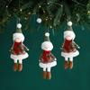 Christmas Decoration Fabric Doll Small Doll Pendant Plush Elk Santa Claus Snowman Christmas Tree