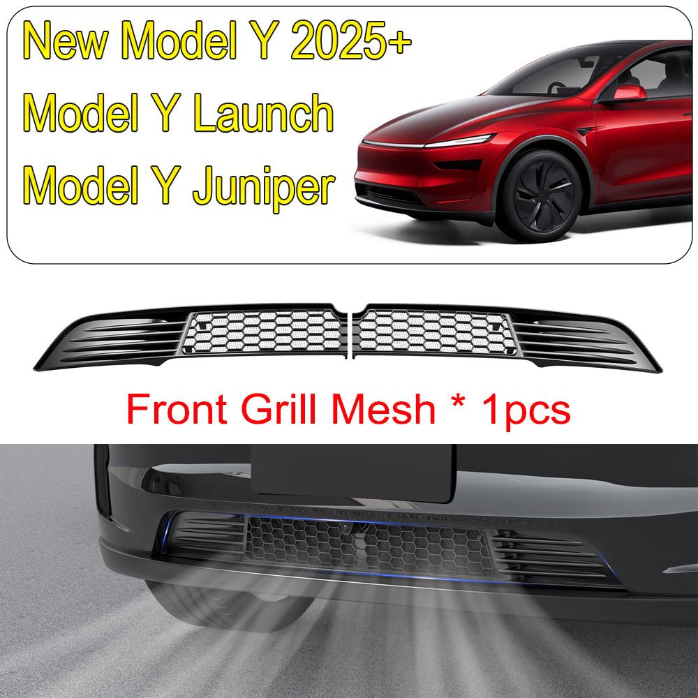 Защитная решетка переднего бампера, вставки в решетку, сетка для Tesla Model Y Juniper Launch Model 3 2025 2024, крышка вентиляционного отверстия воздухозаборника, аксессуары для бампера