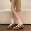 Inner height-increasing single shoes Spring and Autumn new super fire French retro huge good-looking skirt Mary Jane shoes