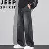JEEP SPIRIT Мужские свободные прямые джинсы широкого кроя