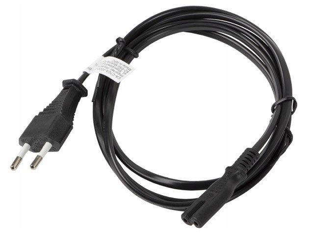 Kabel zasilający Lanberg CEE 7/16 -> IEC 320 C7 EURO (radiowy) 1,8m czarny