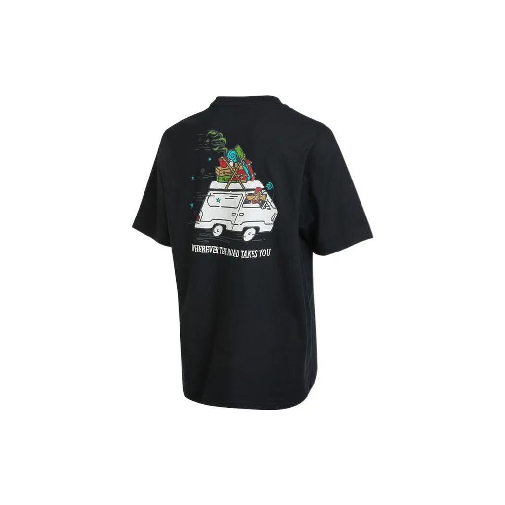 Converse Drop Shoulder Sleeve T-Shirt Men's Black (Unisex) T-Shirts 10023266 A01