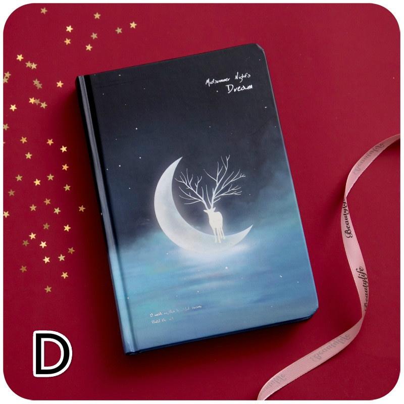 Starry Night Light Hand Book Simple Wind Color Page Hand-painted Hand Notebook Notebook Girl Notebook