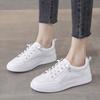 Genuine Leather Small White Shoes Women's Shoes New Spring Hot Style Sports Board Shoes Toe Layer Cowhide All-match Casual Spring and Autumn