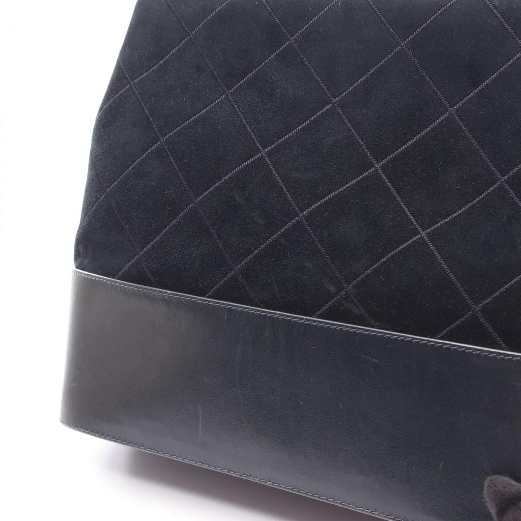 Used Salvatore Ferragamo Shoulder Bag leather Suede Black Used Women
