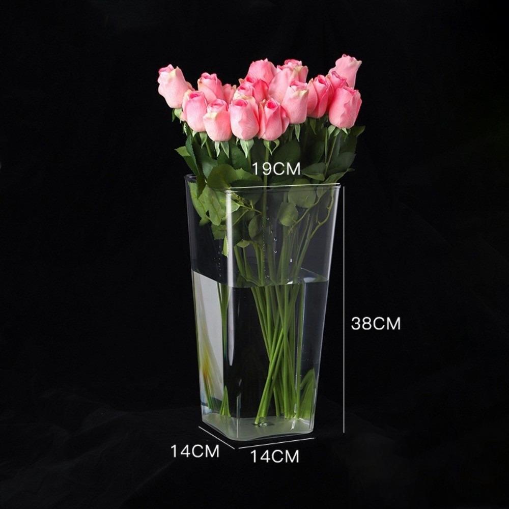Acrylic Flower Vase Modern Deep Water Flower Pot Household Flower Bucket  Living Room