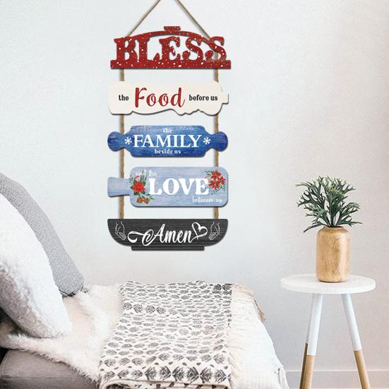 Hanging Wooden Sign with Lanyard Easy To Hang Front Door Plaque Sign Rustic Wall Art Sign Farmhouse Decoration