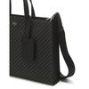Daks Black Leather Tote Bag With Logo Pattern Dbba2e601bk