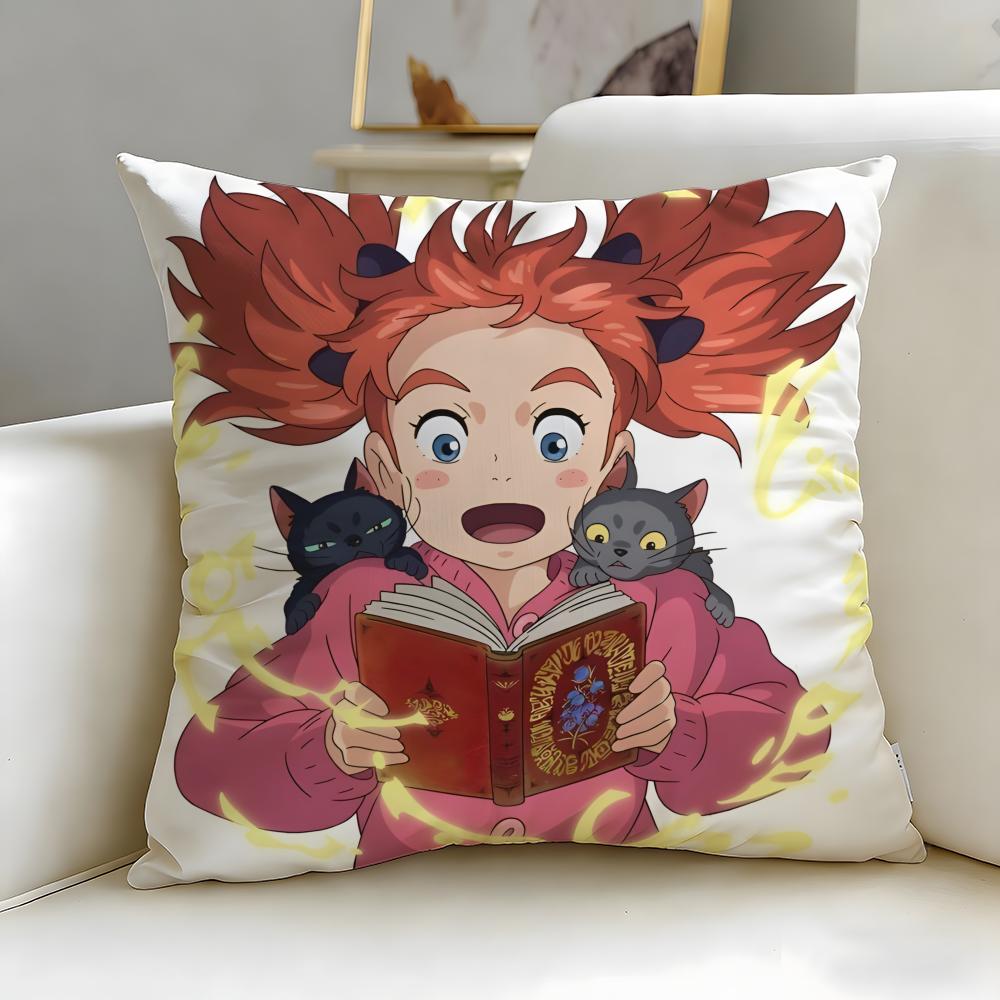 movie Mary and the Witchs Flower Cushion Cover Soft EasyWash Pillow Case Versatile for Couch Bed Travel and Office