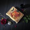`Ручной работы Хэллоуинская Тыква Кожаный Журнал | Цветочный Колдовской Гримуар Блокнот | Винтажный Блокнот с Замком