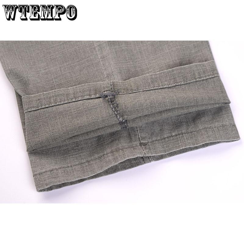 Большие размеры осень-лето повседневные брюки из натурального хлопка и льна с высокой талией большого размера льняные дышащие свободные мужские брюки