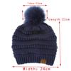 1Pc Fashion Winter Women Thick Warm Beanies Slouchy Pom Pom Beanie Cap Wool Knitted Hat