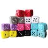 2pcs Fuzzy Plush Dice With Dots Square Hot Stamping Dot Dice Hanging Mirror Cube Pendant Car Ornament Sieve Anime Car Decoration