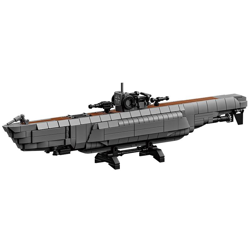 WW2 Military Army Soldiers World War 2 Submarine Undersea Boat Model Building Blocks Bricks MOC Children's DIY Toys Gift