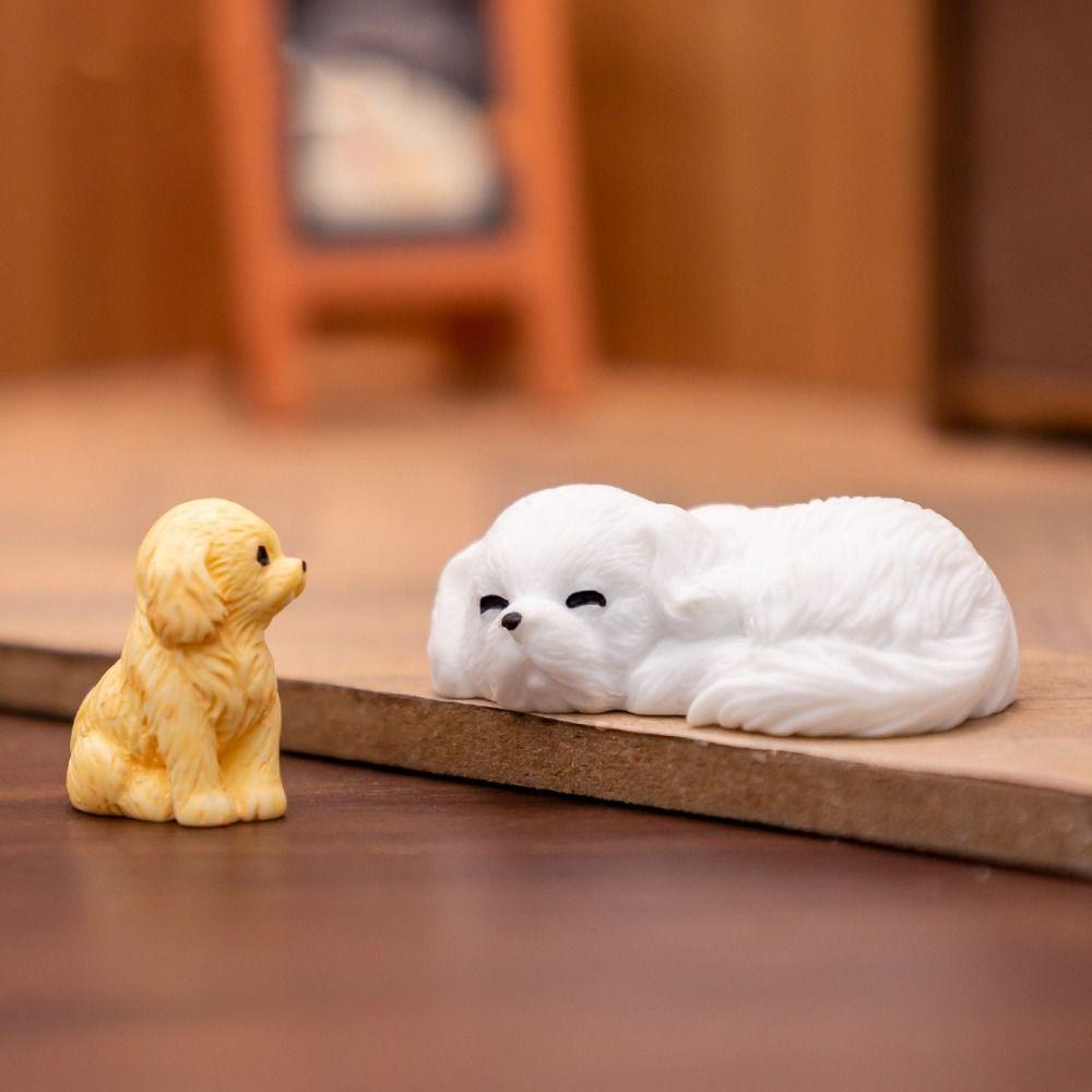 DIY Crafts мультяшная статуя щенка милый микро ландшафтный дизайн новые мини фигурки животных