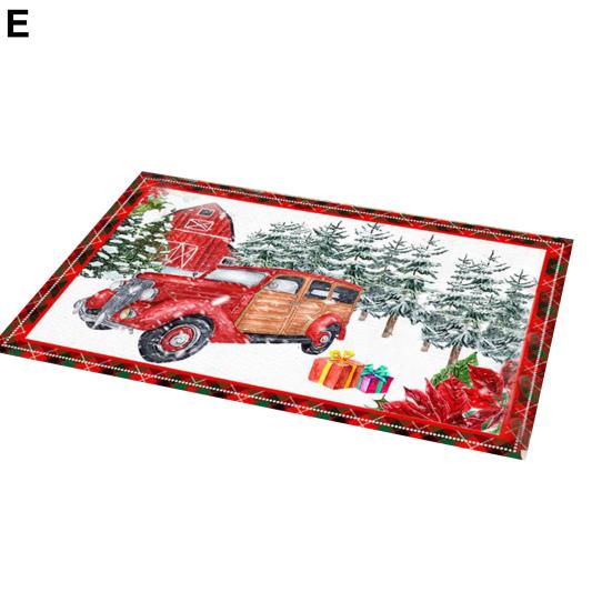 Рождественский ковер с красочным принтом, противоскользящий, декоративный, моющийся, износостойкий, новогодний, праздничный, дверной коврик, входной коврик, домашний декор, коврик для дома и улицы