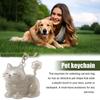 Transparent Dog Hair Storage Box Dog Shape Puppy Pendants Cartoon Pet Hair Keychain  Backpack