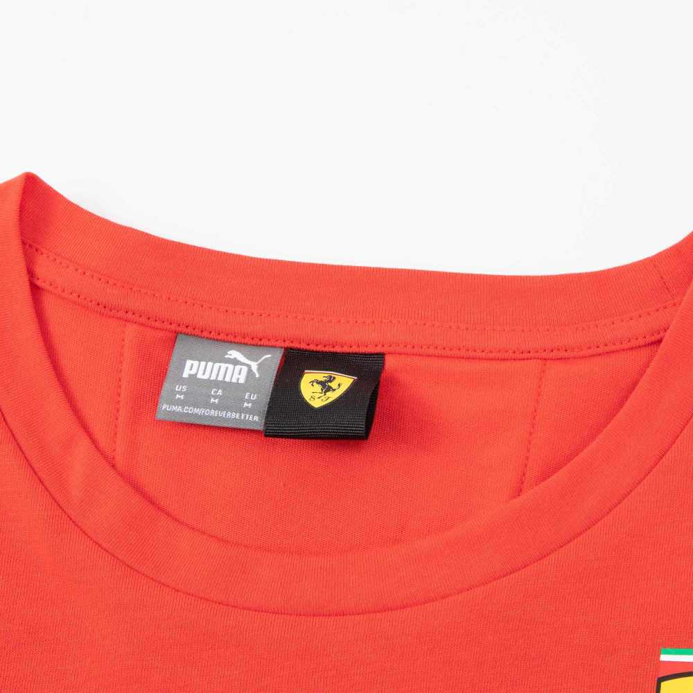 Puma Футболка с круглым вырезом и принтом логотипа команды Scuderia Ferrari, красные 763603-01
