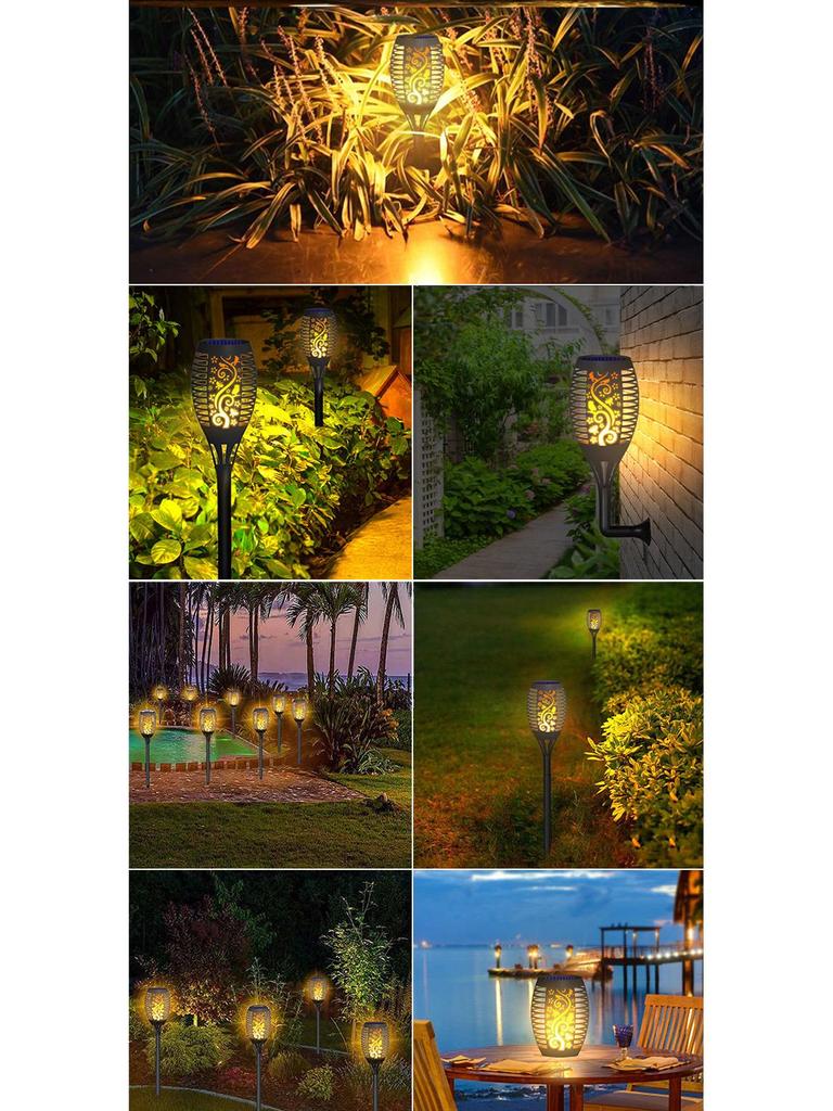 Solar 96LED Outdoor Flame Torch Light for Garden and Lawn